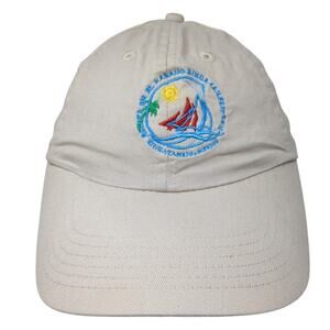 Quality Caps Mexico Slideback Baseball Hat Beige One Size Adjustable Embroidered